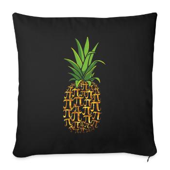 Pi Day Pineapple Pattern for Math Fans - Sofa pillowcase 17,3'' x 17,3'' (45 x 45 cm) - black - Front