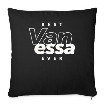Die beste Vanessa aller Zeiten - Name Vanessa - Sofakissenbezug 45 x 45 cm - Schwarz - Vorne