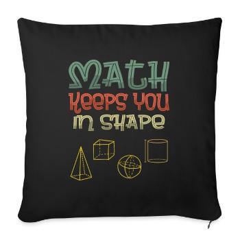 Math Keeps You Fit Pi Day Fun - Sofa pillowcase 17,3'' x 17,3'' (45 x 45 cm) - black - Front