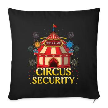 Carnival Welcome Circus Security Mask Sun - Sofa pillowcase 17,3'' x 17,3'' (45 x 45 cm) - black - Front