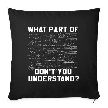 Quelle partie de Pi Tag ne comprenez-vous pas ? - Housse de coussin décorative 45 x 45 cm - noir - Devant