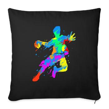 Tenue de fan de handball Entraîneur Gardien de but Handball Club - Housse de coussin décorative 45 x 45 cm - noir - Devant