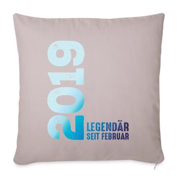Limited Edition February 2019 Legendary Since - Sofa pillowcase 17,3'' x 17,3'' (45 x 45 cm) - light taupe - Front