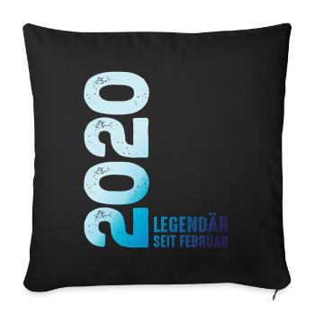 Limited Edition February 2020 Legendary Since - Sofa pillowcase 17,3'' x 17,3'' (45 x 45 cm) - black - Front