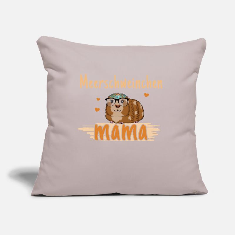Maman cochon d’Inde avec cœur Housse de coussin décorative 45 x 45 cm