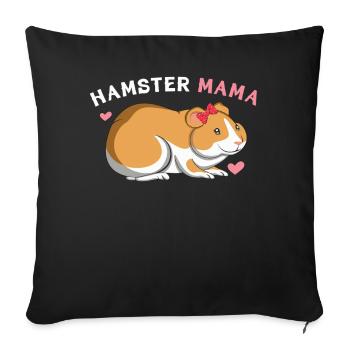 Conception d’amant des mamans hamsters - Housse de coussin décorative 45 x 45 cm - noir - Devant