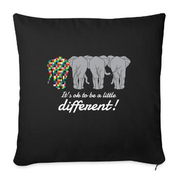 Autismus: It's Ok To Be A Little Different - Sofakissenbezug 45 x 45 cm - Schwarz - Vorne