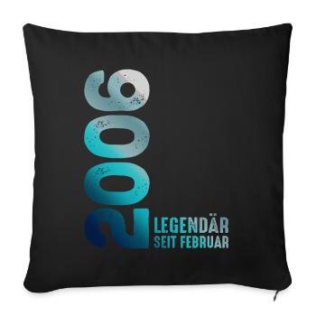 Edition Limitée Février 2006 Légendaire Depuis - Housse de coussin décorative 45 x 45 cm - noir - Devant