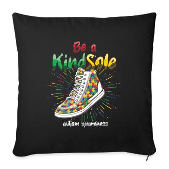 Be a Kind Soul Autism Awareness - Sofa pillowcase 17,3'' x 17,3'' (45 x 45 cm) - black - Front