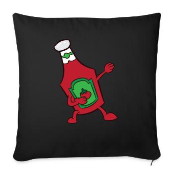 Ketchup - dance, dab, dab, dabbing - Sofa pillowcase 17,3'' x 17,3'' (45 x 45 cm) - black - Front