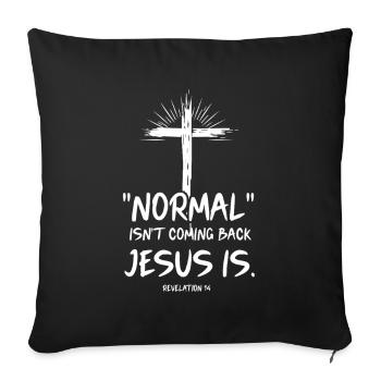 Easter: Jesus Is Coming Back - Sofa pillowcase 17,3'' x 17,3'' (45 x 45 cm) - black - Front