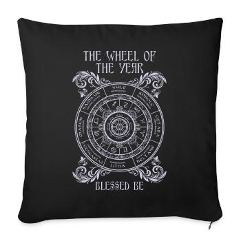 The Wheel Of The Year Ostara - Sofa pillowcase 17,3'' x 17,3'' (45 x 45 cm) - black - Front