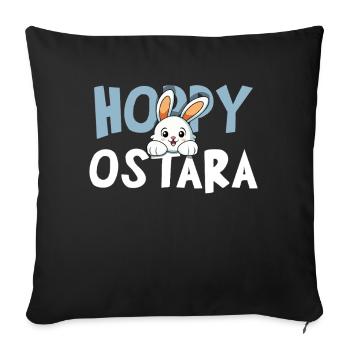 Hoppy Ostara Easter Bunny Joy Spring - Sofa pillowcase 17,3'' x 17,3'' (45 x 45 cm) - black - Front
