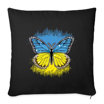 Butterfly Down Syndrome Support - Sofa pillowcase 17,3'' x 17,3'' (45 x 45 cm) - black - Front