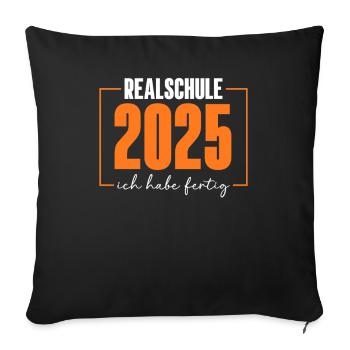 Secondary school graduation 2025 I'm done - Sofa pillowcase 17,3'' x 17,3'' (45 x 45 cm) - black - Front