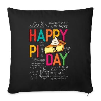 Happy Pi Day Math Fans Quadratic Formulas - Sofa pillowcase 17,3'' x 17,3'' (45 x 45 cm) - black - Front
