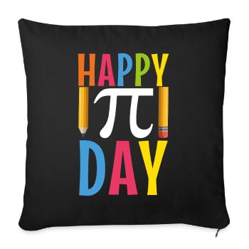 Celebrate Happy Pi Day in style and fun - Sofa pillowcase 17,3'' x 17,3'' (45 x 45 cm) - black - Front