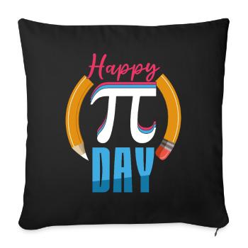 Happy Pi Day Math Fun Pencil Design - Sofa pillowcase 17,3'' x 17,3'' (45 x 45 cm) - black - Front