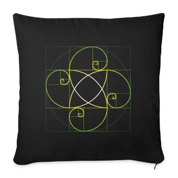 Design géométrique pour les amateurs de balises Pi - Housse de coussin décorative 45 x 45 cm - noir - Devant