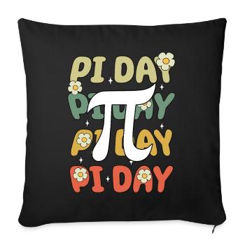 Pi Day s’épanouit comme par magie - Housse de coussin décorative 45 x 45 cm - noir - Devant