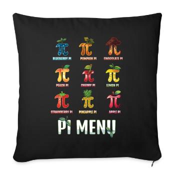Köstliches Pi-Menü für Pi-Tag Liebhaber - Sofakissenbezug 45 x 45 cm - Schwarz - Vorne