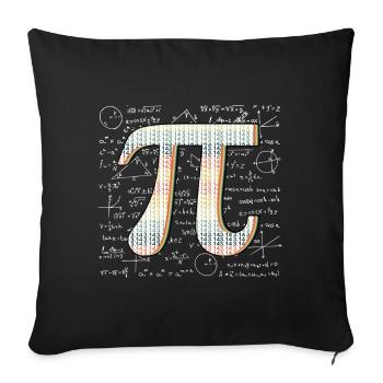 Pi Day Numbers Icon Math Geek - Sofa pillowcase 17,3'' x 17,3'' (45 x 45 cm) - black - Front