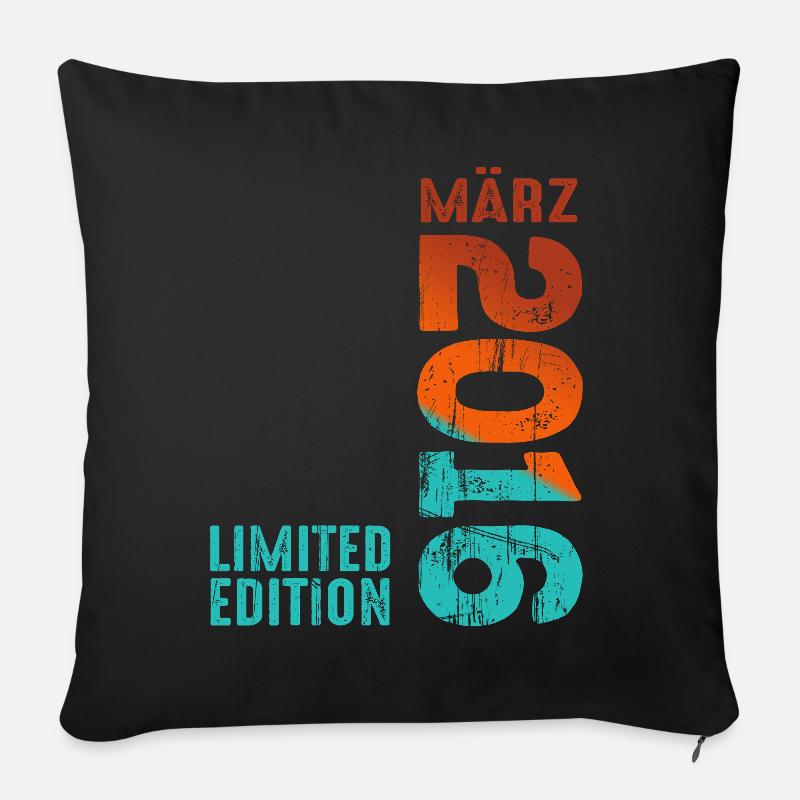 Legendär Seit März 2016 Geburtstag Geschenk - Sofakissenbezug 45 x 45 cm - Schwarz