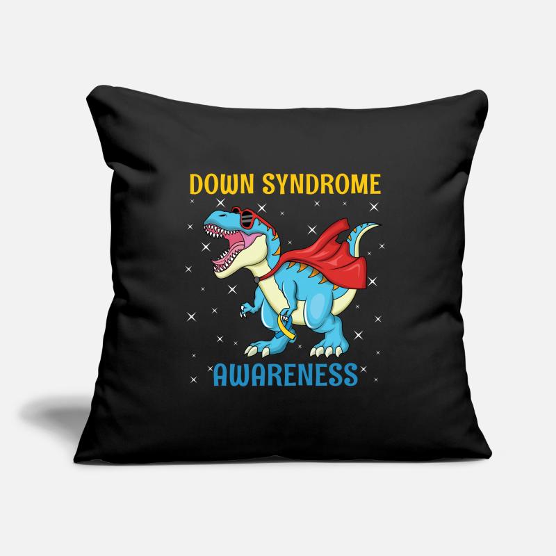 Dinosaurier Superheld Down Syndrom Bewusstsein Sofakissenbezug 45 x 45 cm
