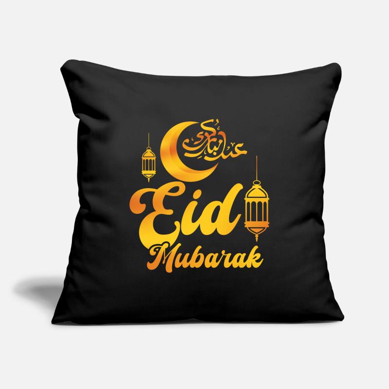 Eid Mubarak Celebration with Moon and Lanterns Sofa pillowcase 17,3'' x 17,3'' (45 x 45 cm)