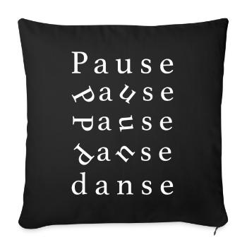 dance - Sofa pillowcase 17,3'' x 17,3'' (45 x 45 cm) - black - Front