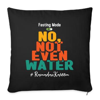 Eid Mubarak Fasting Mode Current Status Ramadan - Sofa pillowcase 17,3'' x 17,3'' (45 x 45 cm) - black - Front