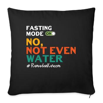Aïd Moubarak Mode de jeûne sur Non, même pas sur l’eau - Housse de coussin décorative 45 x 45 cm - noir - Devant