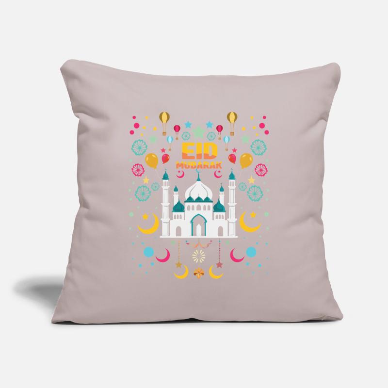Eid Mubarak Feierliche Farbenfrohe Moschee Sofakissenbezug 45 x 45 cm