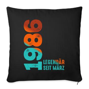 Legendary Since March 1986 March 1986 Birthday 1986 - Sofa pillowcase 17,3'' x 17,3'' (45 x 45 cm) - black - Front