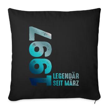 Legendär Seit März 1997 März 1997 Geburtstag 1997 - Sofakissenbezug 45 x 45 cm - Schwarz - Vorne