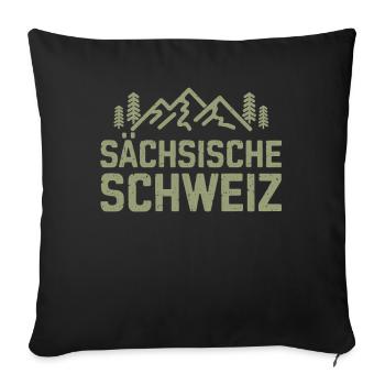 Nature Saxon Switzerland Climbing Wanderlust Mountains - Sofa pillowcase 17,3'' x 17,3'' (45 x 45 cm) - black - Front