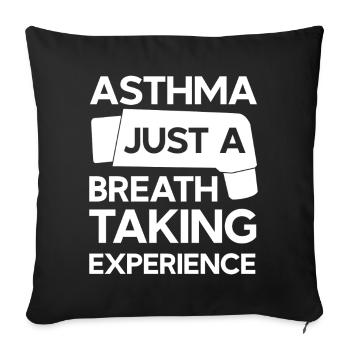 Sensibilisation à l’asthme : un événement stupéfiant - Housse de coussin décorative 45 x 45 cm - noir - Devant