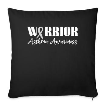 Warrior Asthma Awareness - Sofa pillowcase 17,3'' x 17,3'' (45 x 45 cm) - black - Front