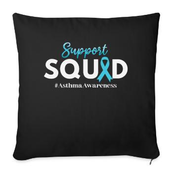 Asthma Bewusstsein Support Squad - Sofakissenbezug 45 x 45 cm - Schwarz - Vorne