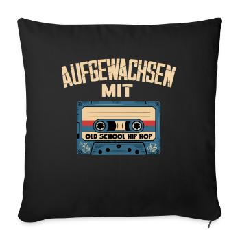 J’ai grandi avec de la musique hip-hop à l’ancienne - Housse de coussin décorative 45 x 45 cm - noir - Devant