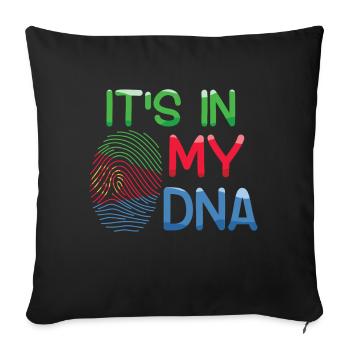 Eritrea It's In My DNA Fingerprint - Sofa pillowcase 17,3'' x 17,3'' (45 x 45 cm) - black - Front