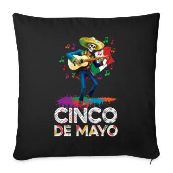 Feiere Cinco De Mayo Mit Musik Und Farben - Sofakissenbezug 45 x 45 cm - Schwarz - Vorne