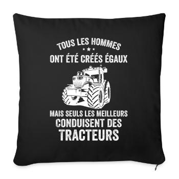 The best drive tractors - Sofa pillowcase 17,3'' x 17,3'' (45 x 45 cm) - black - Front