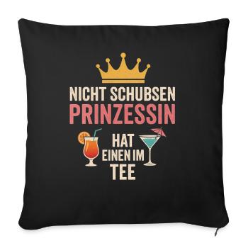 Ne poussez pas l’enterrement de vie de garçon de la princesse Malle - Housse de coussin décorative 45 x 45 cm - noir - Devant