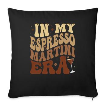 À l’époque de l’espresso martini - Housse de coussin décorative 45 x 45 cm - noir - Devant