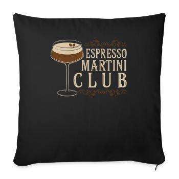 Espresso Martini Club - Housse de coussin décorative 45 x 45 cm - noir - Devant