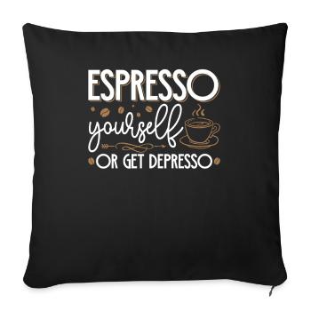 Espresso Yourself Barista Coffee - Sofa pillowcase 17,3'' x 17,3'' (45 x 45 cm) - black - Front