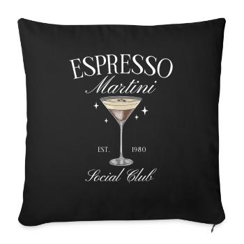 Espresso Martini Cocktail Social Club - Sofa pillowcase 17,3'' x 17,3'' (45 x 45 cm) - black - Front