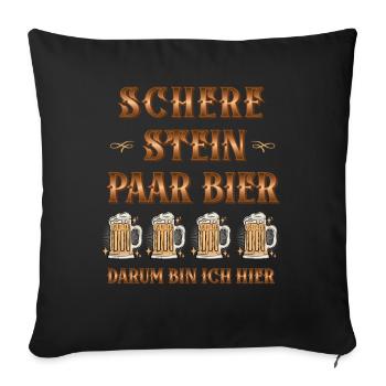  Trinkspruch JGA Malle - Sofakissenbezug 45 x 45 cm - Schwarz - Vorne