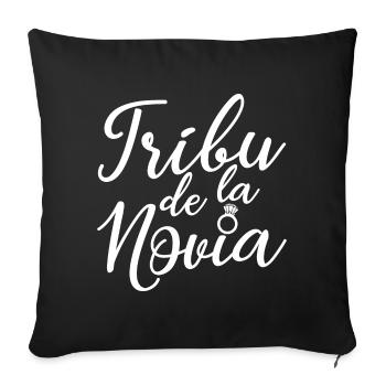 Tribu de la Novia Bride's Tribe Bridesmaid Wedding - Sofa pillowcase 17,3'' x 17,3'' (45 x 45 cm) - black - Front